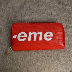 Red Logo Zip-Around Wallet